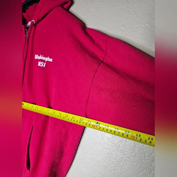 HANES Women's  Size XL Washington State Cougars‎ Hoodie Red Sweatshirt - Picture 4 of 7